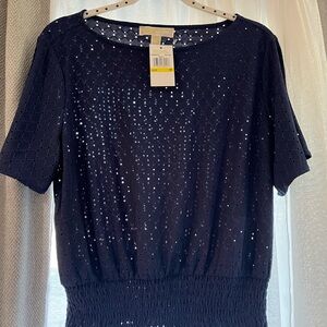 Michael Kors Navy Women's Top SIZE MEDIUM BRAND NEW